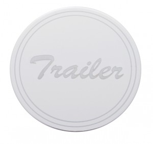 Stainless Steel "Trailer" Plaque - Cursive Script