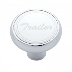 Chrome Air Valve Knob W/ Stainless Steel "Trailer" Plaque