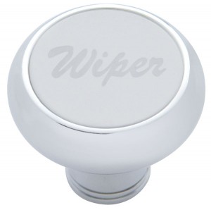 Chrome Deluxe Dash Knob W/ Stainless Steel "Wiper" Plaque