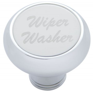 Chrome Deluxe Dash Knob W/ Stainless Steel "Wiper/Washer" Plaque