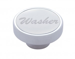 Chrome Dash Knob W/ Stainless Steel "Washer" Plaque