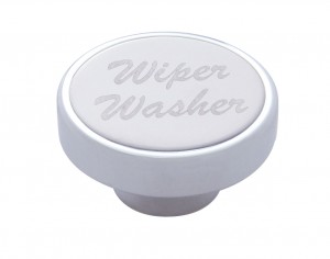 Chrome Dash Knob W/ Stainless Steel "Wiper/Washer" Plaque