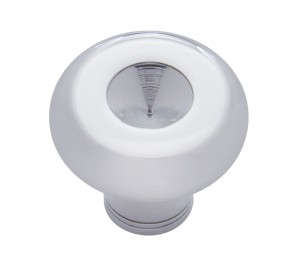 Chrome Aluminum Dash Knob - Indented