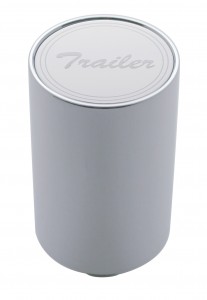 Chrome Aluminum 3" Air Valve Knob W/ Stainless Steel Cursive Script Plaque - Trailer