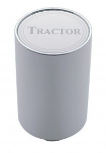 Chrome Aluminum 3" Air Valve Knob W/ Stainless Steel Block Script Plaque - Tractor