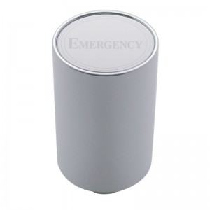 Chrome Aluminum 3" Air Valve Knob W/ Stainless Steel Block Script Plaque - Emergency