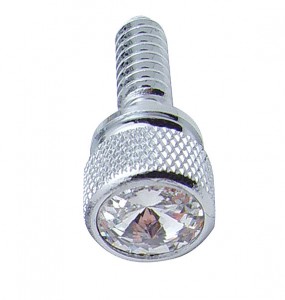 Chrome Peterbilt Dash Screws W/ Diamond - Clear