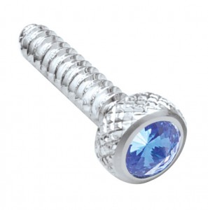 Chrome Freightliner Short Dash Screw W/ Diamond -