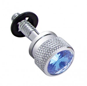 Chrome Peterbilt Dash Screw W/ Diamond - Blue