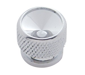 (4/Card) Chrome Bolt Head - Indented