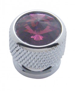 (4/Card) Chrome Bolt Head W/ Diamond - Purple