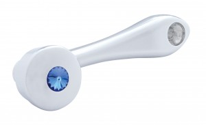 Chrome Window Crank W/ Slot Adaptor - Blue Diamond