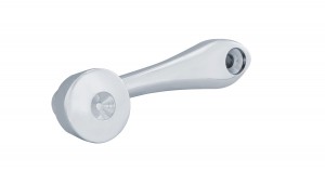 Chrome Window Crank W/ Square Adaptor - Indented