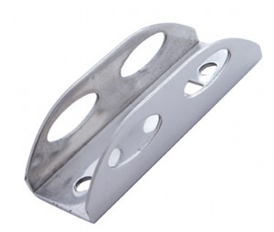 Stainless Steel Rectangular Light Lens Guard W/ Oval Cutout