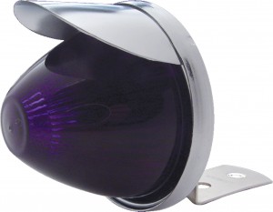*Closeout* Chrome Housing W/ Beehive Auxiliary Incandescent Light W/ Stainless Steel Visor - Purple