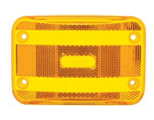 Rectangular Combination Light Lens - Amber