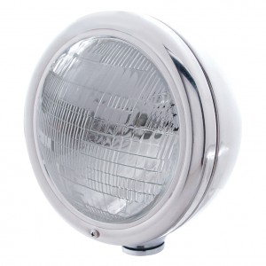 Chrome "Classic" Peterbilt Headlight W/O Signal Light - 6014 Sealed Beam