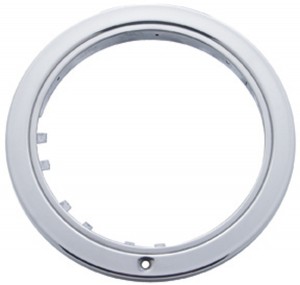 Stainless Steel "Bullet" Peterbilt Headlight W/O Turn Signal Light Cutout