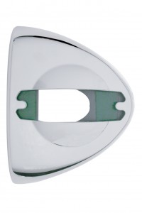 Chrome Plastic Headlight Turn Signal Cover W/ Rectangular Light Cutout