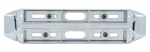 Chrome Plastic 6 1/2" Light Bar Bezel X 2