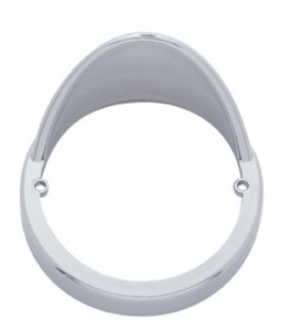 Chrome Plastic Cab Light Bezel W/ Horizontal Visor