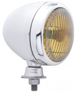*Disc.* Stainless Steel Tear Drop Spot Light - Amber (7000Cp)