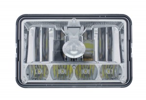 5 Led 6" X 4" Rectangular Crystal Led Headlight - High & Low Beam