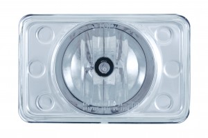 165Mm Crystal Projection Rectangular Headlight Bulb - High Beam Only