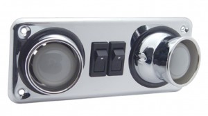 Chrome Plastic Interior Double Reading Light