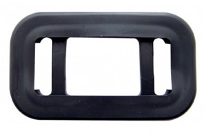 Black Rubber Mini Rectangular Grommet