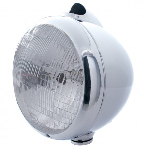 Stainless Steel "Guide" Peterbilt Headlight - H6024 Halogen