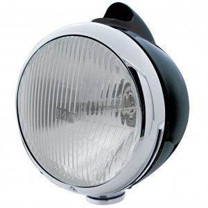 Black "Guide" Peterbilt Headlight - H4 Halogen