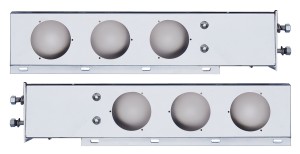 (2/Bulk) Chrome Spring Loaded Rear Led Light Bar - 2 1/2" Bolt Pattern