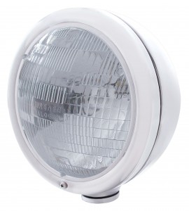 Chrome "Classic" Peterbilt Headlight - H6024 Halogen