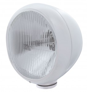 Stainless Steel Classic "Guide" Headlight - H4 Halogen Bulb