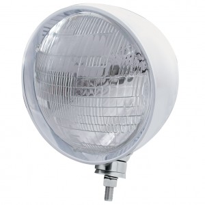 Stainless Steel Motorcycle "Rebel" Headlight - 6014 Seal Beam