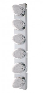 (2/Bulk) Stainless Steel Peterbilt 12 Led Cutout Air Cleaner Light Bracket W/ 17 Amber Led Beehive Cab Light - Clear Lens
