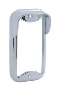 Chrome Plastic Small Rectangular Clearance/Marker Light Bezel - Vertical Visor