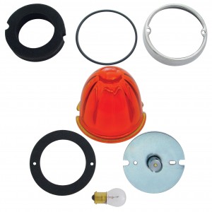 Cab Light Conversion Kit W/ Dark Amber Watermelon Glass Lens - 1156 Single Contact Base