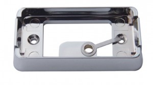 Chrome Mounting Bracket For 1 Bulb Small Rectangular Clearance/Marker Light