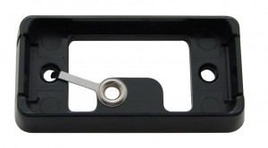 Black Mounting Bracket For 1 Bulb Small Rectangular Clearance/Marker Light