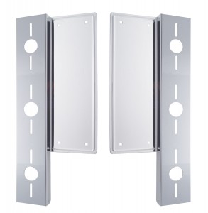 (2/Bulk) Stainless Steel Freightliner Air Cleaner Bracket W/ Universal Peterbilt Light Slot