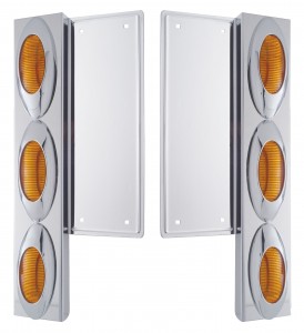 (2/Bulk) S.S. Freightliner 6 Led Cutout Air Cleane