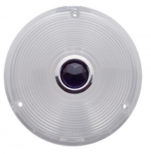 Plastic Turn Signal Lens W/ Blue Dot - Clear