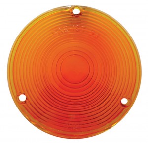 Glass Turn Signal Lens W/ Hardware - Amber