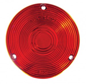 Glass Turn Signal Lens W/ Hardware - Red