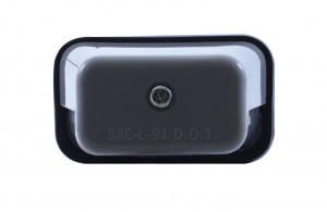 Incandescent Gray Rectangular License Light
