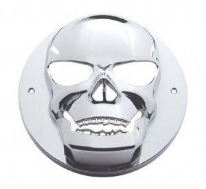 Chrome 4" Light Skull Bezel