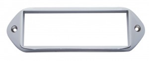 Chrome Plastic Rectangular Turtle Back Marker Light Bezel