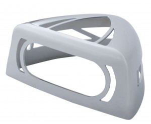 Chrome Plastic Peterbilt Headlight Turn Signal Cover - Low Profile